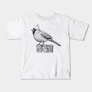 Cardinal (Black and White) Kids T-Shirt